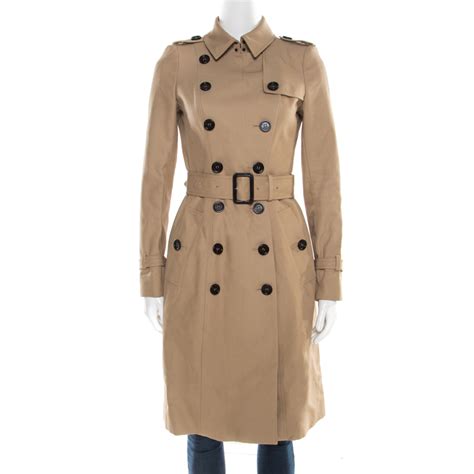 Burberry Prorsum Belted Cotton Trench Coat 3761971 Beige 38 